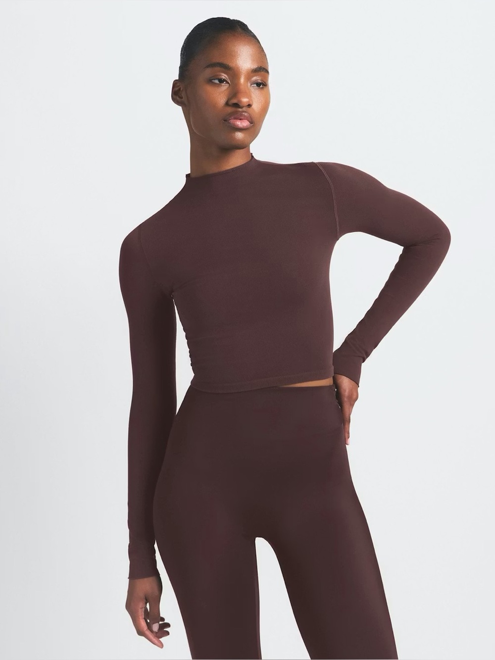 Nike Skims new with tags vintage seamless mock neck crop top color phoenix small